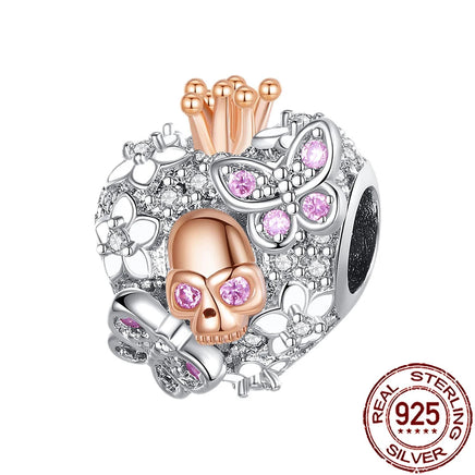 Gothic 2025 Charms 925 Sterling Silver Halloween Nightmare Skull Skeleton Beads Fit Snake Chain Bracelet Necklace DIY Jewelry BMT528