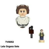 Star Wars Mandalorian Mini Robot Figure Toy - Han Solo, C-3PO, Leia, Darth Vader, Boba Fett Blocks TV8052