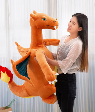 Lusy Store LLC Big Size Pokemon Charizard Dragonite Anime Figures Doll Stuffed Animals Plush Gift Plush