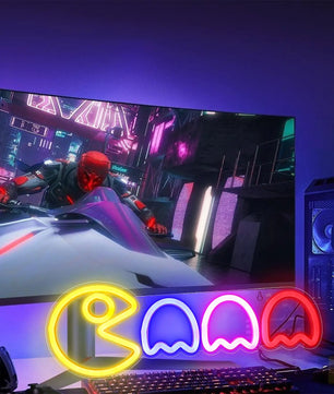 Ghost Neon Signs LED Sign Gamer Room Decor USB/Switch Ghost Neon Light for Gaming Gift