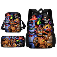 Cartoon Five Night At Freddy Child School Backpack With Shoulder Bag Pencil Bags School Bags for Boys Girls Best Gift XHOO4-TZ-145-A3