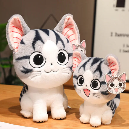 Lusy Store LLC Kawaii Cat Plush Anime Character Chi Chi's Cat Stuffed Doll Soft Cheese Cat  Home Decor Plush