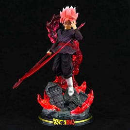 Lusy Store LLC Dragon Ball Z Zamasu Figure Black Goku PVC Action Figures GK Statue With Light Base Collection Model Gift Action Figure