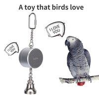 Parrot Toys to Teaching Training Bird Talking Coach Interactive Recording Playback Retell Electronic Voice Chewing Tearing Bell Silver CHINA