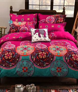 Bohemian Style Bedding set Mandala Floral Printed Duvet Cover Pillowcase Germany Single Double Queen Super King Size 3pcs Sets Lusy Store