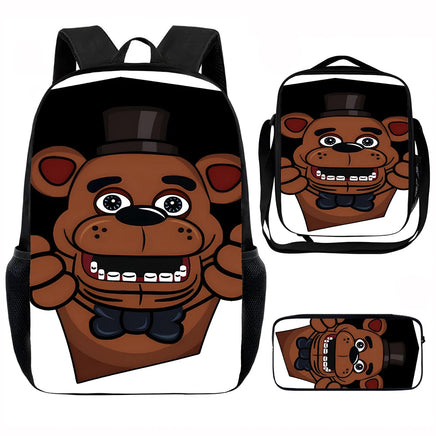 Game F-five N-nights at F-freddy's Child School Backpack with Lunch Bags ,Pencil Bags ,School Bags for Boys Girls XHOO3-TZ-0101-A7