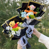 Lusy Store LLC Winnie the Pool Eeyore Bouquet Stuffed Animals Flower Bouquet Home Decoration Valentine Christmas Gifts Bouquet