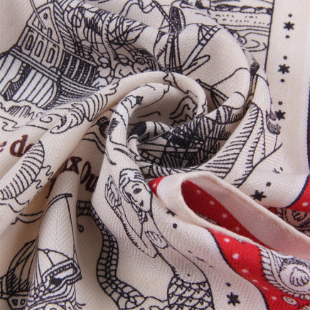 160x33CM Luxury Winter Silk Cashmere Scarf Women Animals Print Manual Hand Rolled Shawl Warm Long Scarves Wraps Pashmina Bandana Lusy Store