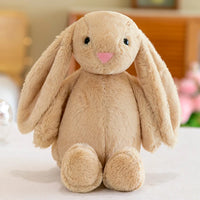 Easter Plush Bunny | Soft Long-Eared Rabbit Doll | 12 in | Lusy Store Brown 12"