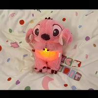 Stitch Anime Plush Doll With Lighting Music Airbag Kawaii Appease Toy Baby To Soothe Sleep Peluche For Kids Gift B