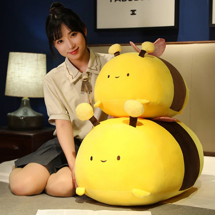Bee Plush Pillows Stuffed Cartoon Animals Plushie Super Soft Hugging Pillow Bedding Sleeping Cute Gifts