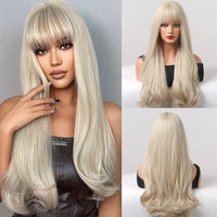 OLACARE Synthetic Super Long Curly Lolita Wig With Bangs 120cm Blonde White Pink Cute Fake Hair Women Halloween Cosplay Wigs P27 613