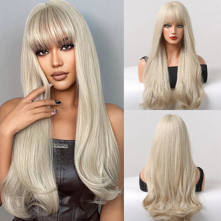 OLACARE Synthetic Super Long Curly Lolita Wig With Bangs 120cm Blonde White Pink Cute Fake Hair Women Halloween Cosplay Wigs P27 613