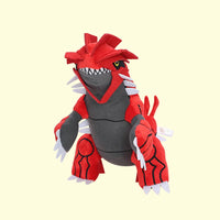 Lusy Store LLC Pokemon Groudon Plush Doll Cartoon Red Elf Soft Stuffed Kawaii Dinosaur Gift Plush