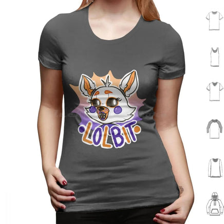 Lolbit T Shirt Cotton Men Women DIY Print Fnaf Lolbit Game Horror Five Nights At Video Game Fnaf Lolbit Animatronic Cute