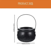 Candy Cauldron Halloween Bucket Witch Basket Plastic Treat Black Pot Bowl Kettle Trick Pumpkin Holder Or Goodie Photo Costume