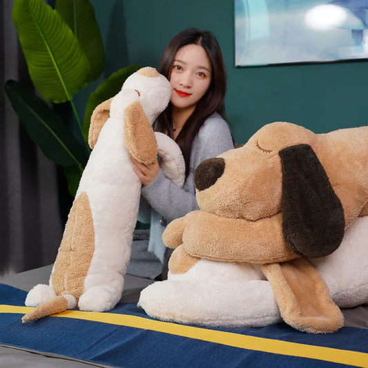 Lusy Store LLC Huge Soft Body Long Dog Plush Pillow Stuffed Animal Home Decoration Sofa Cushion Children Girl Plush