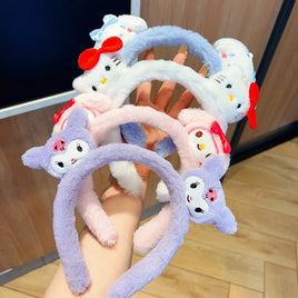 Anime Sanrio Headband My Melody Kuromi Kawaii Cartoon Hello Kitty Cinnamoroll Hairband Headdress Girl Heart Hairpin Accessories