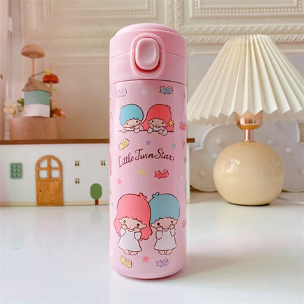 Sanrio Hello Kitty Kuromi Melody Cartoon Stainless Bounce Cup Creative Trending Student Water Bottle Large Capacity Thermos Cup 11 420ML