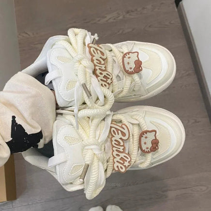 Sanrio Hello Kitty Sneakers for Women - Y2K Preppy Cute Sport Shoes