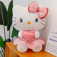Sanrio Romantic Flowers Kuromi Melody Doll Cartoon Anime Hello Kitty Cat Plush Toys Kids Party Gift Girls Lovely Plush Toy Love Kitty
