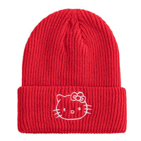 Hello Kitty Beanie Hat Women Cute Cartoon Cinnamoroll Melody Kuromi Winter Knitted Cap Hello Kitty Red 54cm-58cm