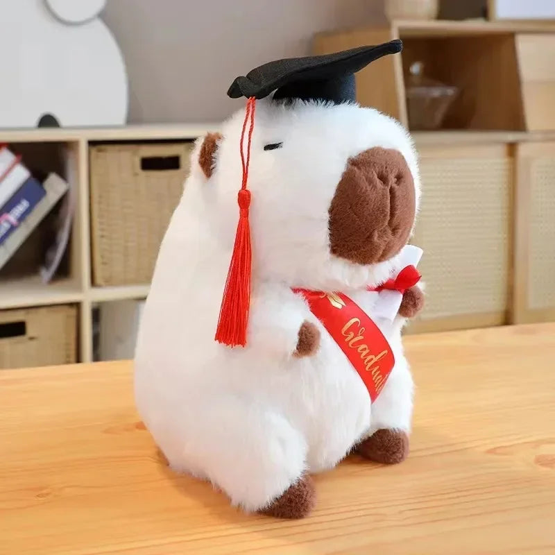 Lusy Store LLC Doctor Hat Capybara Plush Toy Graduate Plush Dolls Cute Stuffed Animal Plushie Gift Plush