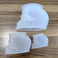 White and Pink Skull Candle Molds DIY Epoxy Skull Resin Mold Art Craft for Holiday Decoration DIY Halloween Skeleton Skull Mold White Skull Set