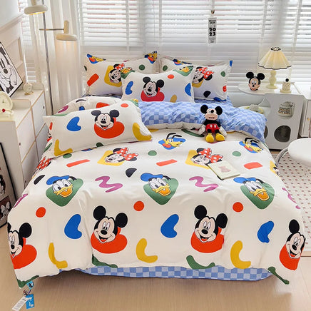 Disneys Cartoon Bed Sheets Set Stichs Mickeys Bedding Set Toys Story Duvet Cover Pillowcase Donalds Bed Sets Queen King Size 7