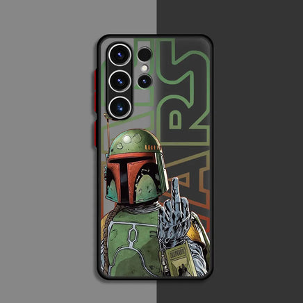 Case for Samsung Galaxy S21 S22 Plus S23 Ultra S9 S24 Ultra S20 FE S10 Lite Hard PC Star Mandalorians W-Wars Shockproof Cover UUAVA04