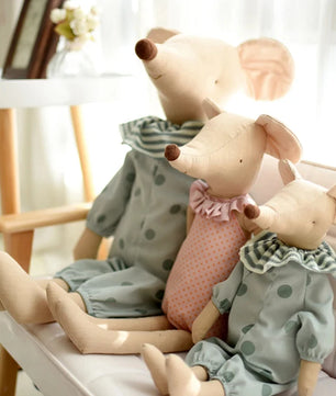 Lusy Store LLC Cute Baby Mouse Plush Toys Stuffed Animal Mouse Dolls Lovely Rat with Clothes Kids Birthday Gifts Plush