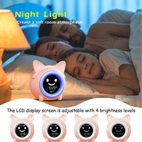 Trending Alarm Clock for Kids Bedroom Children Sleep Training Clock for Toddlers Wake Up Clock Night Lights for Gifts Pink Lusy Store