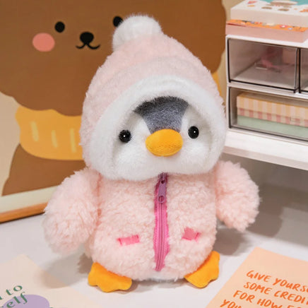 Cute Penguin Stuffed Animal – Soft Plush Toy with Clothes – 10in – Lusy Store Pink 10"