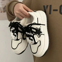 Sanrio Hello Kitty Y2K Platform Off White Sneakers for Women B