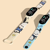 Latest Cartoon Watch Pochaco Cinnamoroll Electronic Watch Smart Bracelet Black Rice Anime Character Student Watch