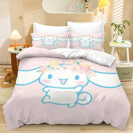 Cute Cinnamoroll Bedding Sets Comforter Quilt Bed Cover Duvet Cover Pillow Case 2-3 Pieces Sets Kids Adult Size Home Decor Lusy Store