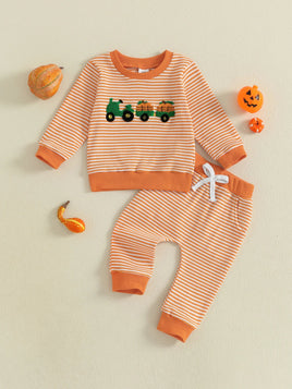 Baby Girl Halloween Costume Witch Embroidery Ruffle Sleeve Dress with Hat 2 Pcs Set for Toddler Infant Party Outfit Orange United States