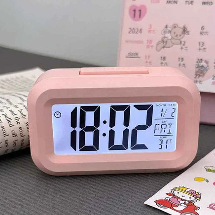 Hello Kitty Luminous Alarm Clock - Cute Sanrio Desk Decoration