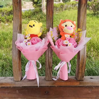 Lusy Store LLC Winnie the Pooh Tigger Piglet Eeyore Plush Creative Gifts Girlfriend Valentine Day Bouquet