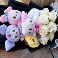 Lusy Store LLC Graduation Bouquet Kuromi My Melody Hello Kitty Cinnamoroll Plush Gift Bouquet