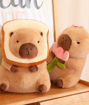 Lusy Store LLC Capybara Turn Into Bread Uncorn Plush Toys Lovely Animals Stuffed Dolls Holiday Gift Home Decor Sofa Plush Pillows Plush
