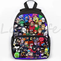 Fnf Game Friday Night Funkin Backpack for Boys Girls 3D Anime School Backpacks Children Bookbag 16 Inch Travel 7