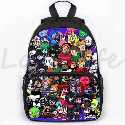 Fnf Game Friday Night Funkin Backpack for Boys Girls 3D Anime School Backpacks Children Bookbag 16 Inch Travel 7
