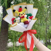 My Melody Kuromi Stuffed Animals Plush Toy With Roses Creative Bouquets Christmas Halloween Gifts 4