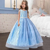 2024 New Girls' Dress Luxury V-neck Sequin Tulle Party Dress Christmas Ball Evening Dress Fluffy 6.8. 10.12 Halloween Costumes
