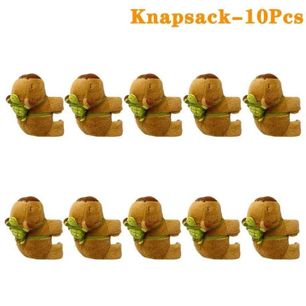 1-20PCS Rytanda Capybara Clap Circle Toys Slap Snap Wrap Wristband Bracelet Capybara Plush Hand Ring Fun Pop Circles Kids Gift Knapsack-10PCS