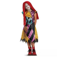 2024 halloween Costumes Kids Girls Cosplay Clothing The Nightmare Before Christmas Children Princess Sally With Bag Suit 2-10T