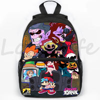 Fnf Game Friday Night Funkin Backpack for Boys Girls 3D Anime School Backpacks Children Bookbag 16 Inch Travel 13