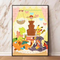 Pokemon Canvas Prints Wall Art Home Classic Children's Bedroom Decor Gifts Kid Action Figures Modular Painting Cartoon Character Lusy Store