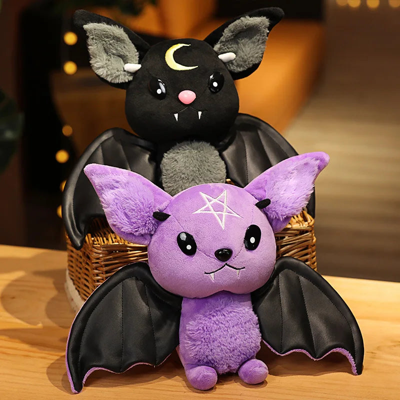 Lusy Store LLC Dark Series Vampire Plush Bat Toy Pentacle Moon Bat Doll Stuffed Halloween Plush Kids Toy Home Decor Plush
